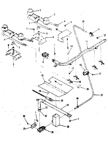 Burner Section parts for Kenmore Range 911.7298511 (9117298511, 911 7298511) from AppliancePartsPros.com