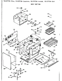 Body Section parts for Kenmore Range 103.9377346 (1039377346, 103 9377346) from AppliancePartsPros.com
