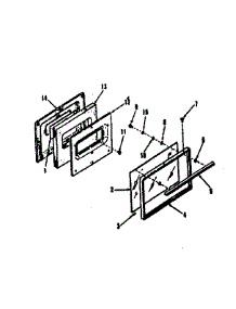 Oven Door Section 911.6148811, 911.6168811 parts for Kenmore Range 911.7148811 (9117148811, 911 7148811) from AppliancePartsPros.com