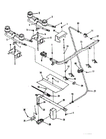 Burner Section parts for Kenmore Range 103.7278510 (1037278510, 103 7278510) from AppliancePartsPros.com