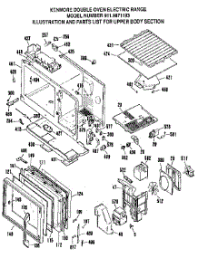 Upper Body Section parts for Kenmore Range 911.9871193 (9119871193, 911 9871193) from AppliancePartsPros.com