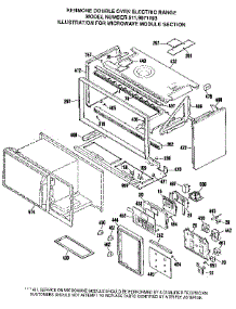Microwave Module Section parts for Kenmore Range 911.9871193 (9119871193, 911 9871193) from AppliancePartsPros.com