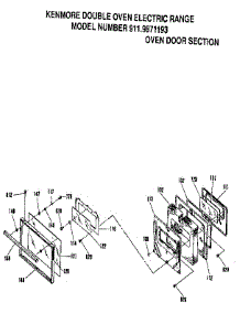 Oven Door Section parts for Kenmore Range 911.9871193 (9119871193, 911 9871193) from AppliancePartsPros.com