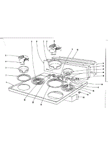 Cook Top And Backguard Section parts for Kenmore Range 101.930630 (101930630, 101 930630) from AppliancePartsPros.com