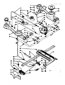 Burner Section parts for Kenmore Range 103.7406841 (1037406841, 103 7406841) from AppliancePartsPros.com