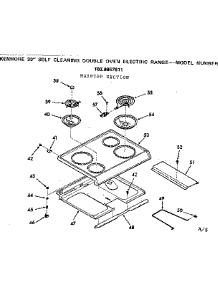 Maintop Section parts for Kenmore Range 103.9857811 (1039857811, 103 9857811) from AppliancePartsPros.com