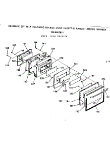 Oven Door Section parts for Kenmore Range 103.9857811 (1039857811, 103 9857811) from AppliancePartsPros.com