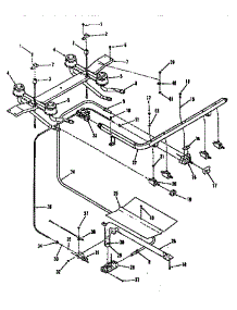 Burner Section parts for Kenmore Range 911.7158710 (9117158710, 911 7158710) from AppliancePartsPros.com