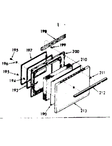 Oven Door Section parts for Kenmore Range 103.9337321 (1039337321, 103 9337321) from AppliancePartsPros.com