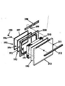 Oven Door Section parts for Kenmore Range 103.8357241 (1038357241, 103 8357241) from AppliancePartsPros.com