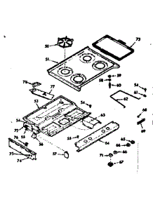 Main Top Section parts for Kenmore Range 103.8357241 (1038357241, 103 8357241) from AppliancePartsPros.com