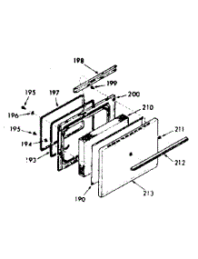 Oven Door Section parts for Kenmore Range 103.9337312 (1039337312, 103 9337312) from AppliancePartsPros.com