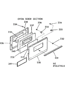 Oven Door Section parts for Kenmore Range 911.9127810 (9119127810, 911 9127810) from AppliancePartsPros.com