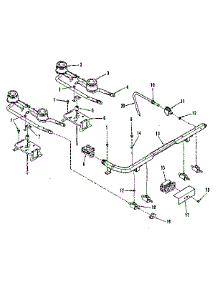 Top Burner Section parts for Kenmore Range 911.7318611 (9117318611, 911 7318611) from AppliancePartsPros.com