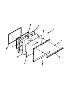 Oven Door Section parts for Kenmore Range 911.7318611 (9117318611, 911 7318611) from AppliancePartsPros.com