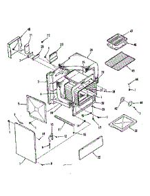 Oven Body Section parts for Kenmore Range 911.7318611 (9117318611, 911 7318611) from AppliancePartsPros.com