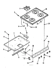 Main Top Section parts for Kenmore Range 911.7318611 (9117318611, 911 7318611) from AppliancePartsPros.com