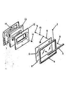 Oven Door Section For 911.6158710, 911.6178710, 911.6198710 parts for Kenmore Range 911.6138710 (9116138710, 911 6138710) from AppliancePartsPros.com