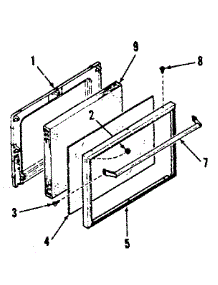Oven Door Section-Mods 911.7158510 911.7218510 911.7238510 parts for Kenmore Range 911.6178510 (9116178510, 911 6178510) from AppliancePartsPros.com
