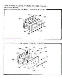 Oven Door Section parts for Kenmore Range 911.6167812 (9116167812, 911 6167812) from AppliancePartsPros.com