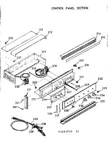 Control Panel Section parts for Kenmore Range 103.4267510 (1034267510, 103 4267510) from AppliancePartsPros.com