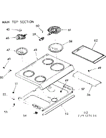Main Top Section parts for Kenmore Range 103.9327660 (1039327660, 103 9327660) from AppliancePartsPros.com