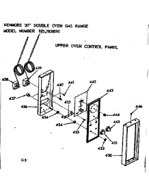 Upper Oven Control Panel parts for Kenmore Range 103.7858010 (1037858010, 103 7858010) from AppliancePartsPros.com