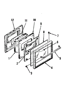 Oven Door Section (For Model Nos. 278.4218590 & 278.4228590) parts for Kenmore Range 278.4218590 (2784218590, 278 4218590) from AppliancePartsPros.com