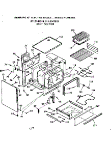 Body Section parts for Kenmore Range 911.9147915 (9119147915, 911 9147915) from AppliancePartsPros.com
