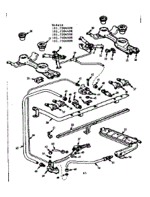 Burner Section parts for Kenmore Range 103.7504500 (1037504500, 103 7504500) from AppliancePartsPros.com