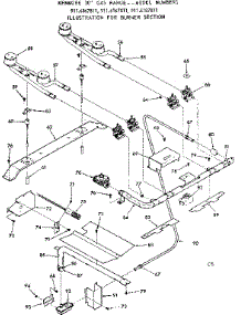 Burner Section parts for Kenmore Range 911.6167811 (9116167811, 911 6167811) from AppliancePartsPros.com