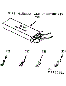 Wire Harness And Components parts for Kenmore Range 911.9287612 (9119287612, 911 9287612) from AppliancePartsPros.com