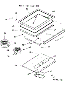 Main Top Section parts for Kenmore Range 911.9287612 (9119287612, 911 9287612) from AppliancePartsPros.com