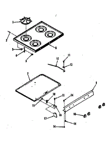 Main Top Section parts for Kenmore Range 911.7188810 (9117188810, 911 7188810) from AppliancePartsPros.com