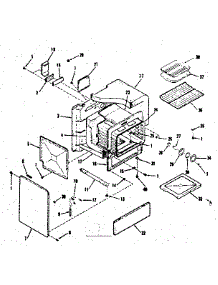 Oven Body Section parts for Kenmore Range 911.7378611 (9117378611, 911 7378611) from AppliancePartsPros.com