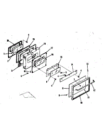 Oven Door Section parts for Kenmore Range 911.7378611 (9117378611, 911 7378611) from AppliancePartsPros.com