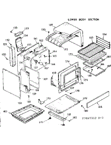Lower Body Section parts for Kenmore Range 103.7867313 (1037867313, 103 7867313) from AppliancePartsPros.com