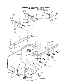 Burner Section parts for Kenmore Range 911.7138310 (9117138310, 911 7138310) from AppliancePartsPros.com