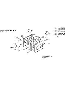 Oven Door Section parts for Kenmore Range 103.4227222 (1034227222, 103 4227222) from AppliancePartsPros.com