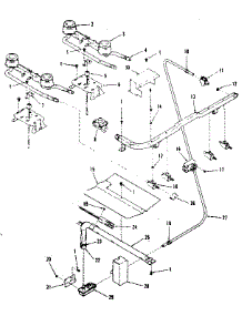 Burner Section parts for Kenmore Range 911.7278610 (9117278610, 911 7278610) from AppliancePartsPros.com