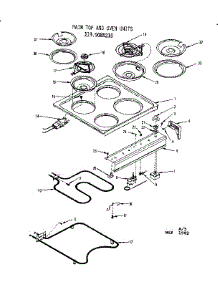 Main Top And Oven Units parts for Kenmore Range 119.9088210 (1199088210, 119 9088210) from AppliancePartsPros.com