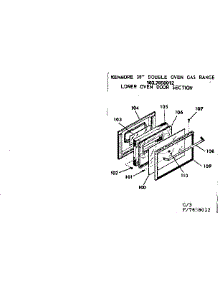 Lower Oven Door Section parts for Kenmore Range 103.7858012 (1037858012, 103 7858012) from AppliancePartsPros.com