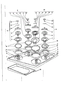 Cook Top Section parts for Kenmore Range 101.964592 (101964592, 101 964592) from AppliancePartsPros.com