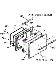 Oven Door Section parts for Kenmore Range 103.6427510 (1036427510, 103 6427510) from AppliancePartsPros.com