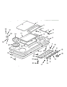 Main Top Section parts for Kenmore Range 103.3367000 (1033367000, 103 3367000) from AppliancePartsPros.com