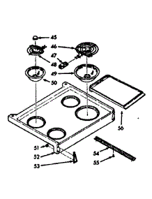 Main Top Section parts for Kenmore Range 103.9127241 (1039127241, 103 9127241) from AppliancePartsPros.com