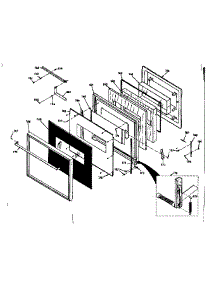 Oven Door parts for Kenmore Range 850.4237291 (8504237291, 850 4237291) from AppliancePartsPros.com