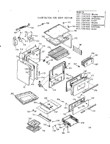 Body Section parts for Kenmore Range 911.7247460 (9117247460, 911 7247460) from AppliancePartsPros.com