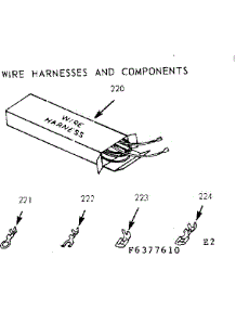Wire Harnesses And Components parts for Kenmore Range 911.6377660 (9116377660, 911 6377660) from AppliancePartsPros.com