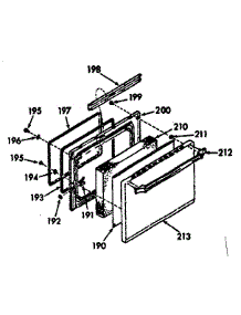 Oven Door Section parts for Kenmore Range 103.9857361 (1039857361, 103 9857361) from AppliancePartsPros.com